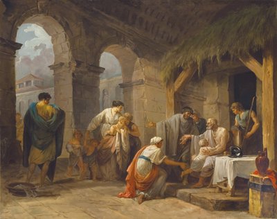 Belisarius Receiving the Hospitality of a Farmer Who Has Worked Under His Orders by Hubert Robert