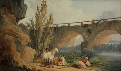 Bridge over a Cascade by Hubert Robert