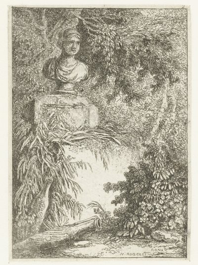 Bust (The Evenings of Rome) by Hubert Robert