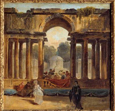 Dance and Concert in a Park by Hubert Robert