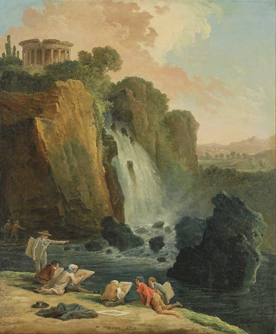Draftsmen in Tivoli by Hubert Robert