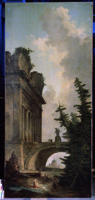The Old Bridge by Hubert Robert