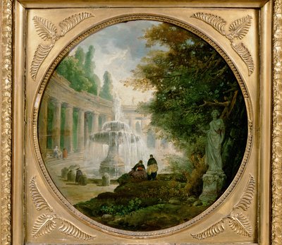 Park with Fountain by Hubert Robert