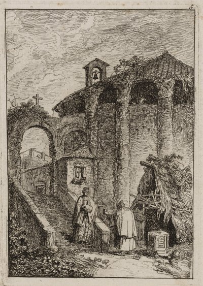 Plate Five from Evenings in Rome by Hubert Robert