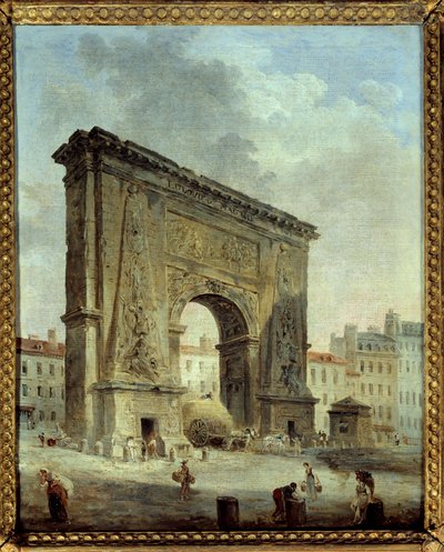 Porte Saint Denis (View of the City of Paris) by Hubert Robert