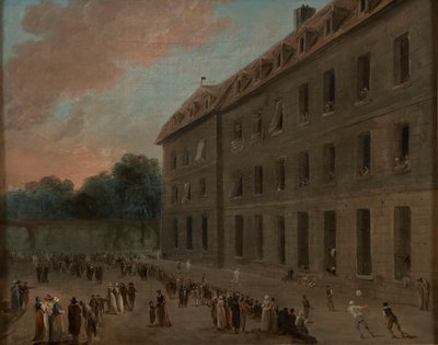 Recreation of Prisoners at Saint-Lazare: The Ball Game by Hubert Robert