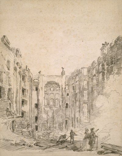 Ruins of the Opera After the Fire of 1781 by Hubert Robert
