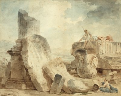 Ruins with Figures by Hubert Robert