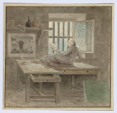 Self-Portrait in Saint-Lazare Prison by Hubert Robert