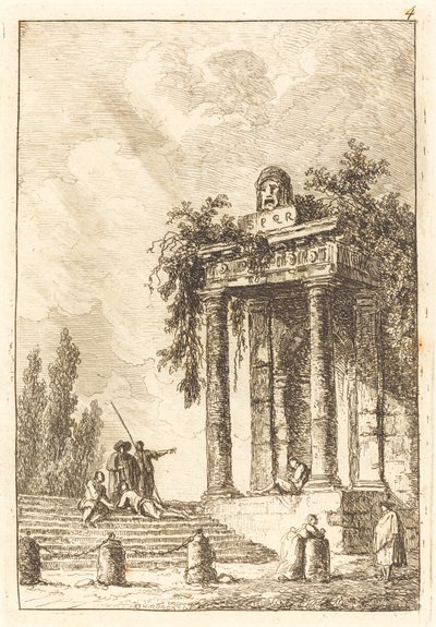 Steps to the Four Landmarks by Hubert Robert