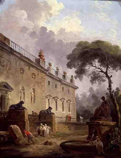 Terrace of the Villa Madama by Hubert Robert