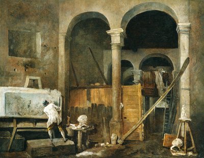 The Artist’s Studio by Hubert Robert