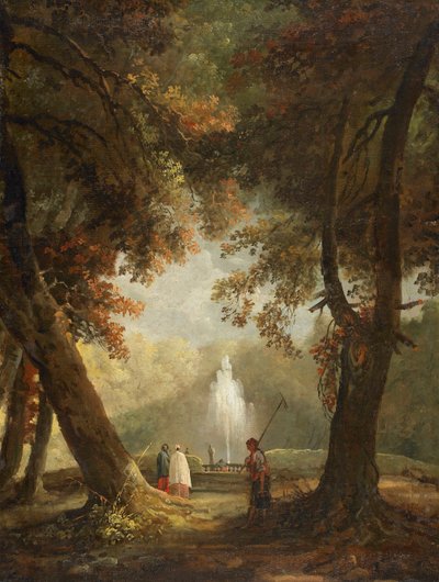 The Great Fountain at Villa Conti, Frascati by Hubert Robert