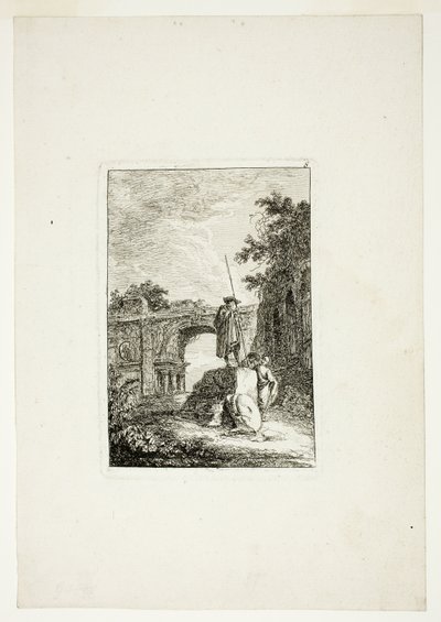 The Triumphal Arch, plate eight from Les Soirées de Rome by Hubert Robert