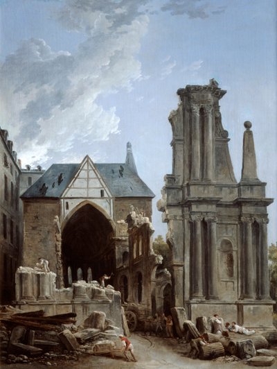 The Demolition of the Church of the Feuillants, 1805 by Hubert Robert