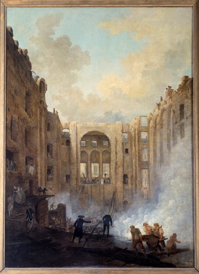 The Fire of the Opera at the Palais Royal by Hubert Robert