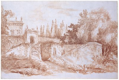 View of the Gardens at the Villa Mattei by Hubert Robert