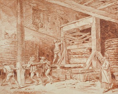 Wine Press by Hubert Robert