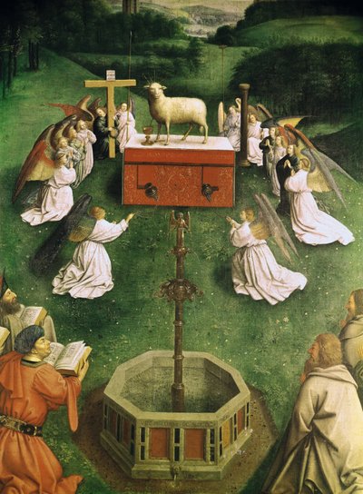 Copy of The Adoration of the Mystic Lamb, from the Ghent Altarpiece, lower half of central panel by Hubert and Jan van  Eyck