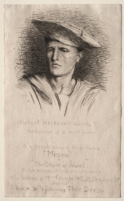 Head of a Young Man by Hubert von Herkomer