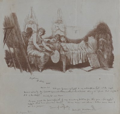 Invitation to a Benefit Dinner from Hubert von Herkomer to Thomas Agnew, 1877-78 by Hubert von Herkomer