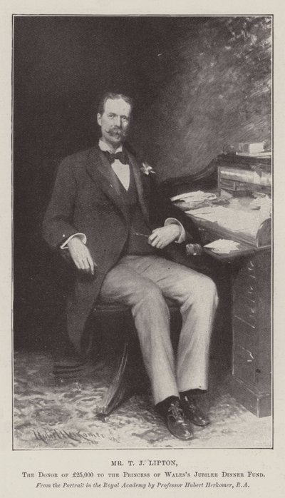 Mr T J Lipton, the Donor of £25,000 to the Princess of Wales