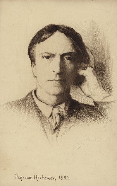 Self Portrait of British Artist Hubert Herkomer by Hubert von Herkomer