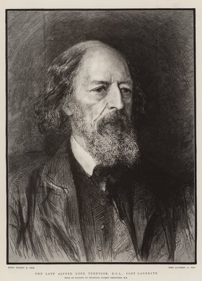 The Late Alfred Lord Tennyson, DCL, Poet Laureate by Hubert von Herkomer