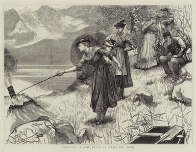 Tourists in the Bavarian Alps, the Echo by Hubert von Herkomer