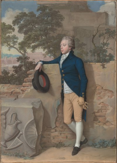 Frederick North, Later Fifth Earl of Guilford, in Rome by Hugh Douglas Hamilton