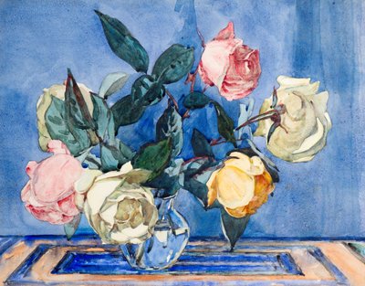 Roses in a Glass Bowl by Hugh Munro