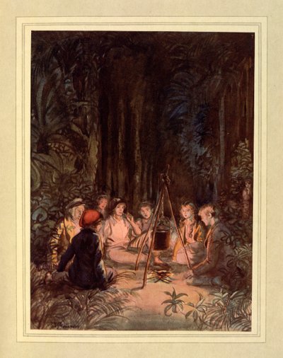 Around a fire, from 