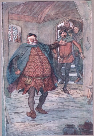 Enter Falstaff, Pistol, Nym and Bardolph by Hugh Thomson