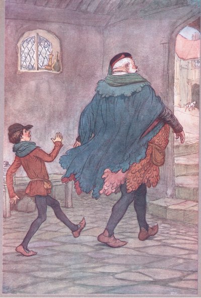 Exeunt Falstaff and Robin by Hugh Thomson