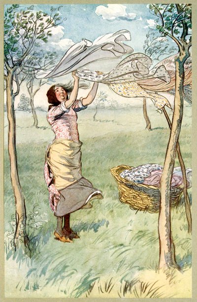 I Wash, Wring... And Do It All Myself, from The Merry Wives of Windsor, pub. 1910 by Hugh Thomson