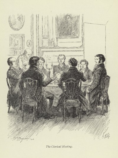 Illustration for Amos Barton by George Eliot by Hugh Thomson
