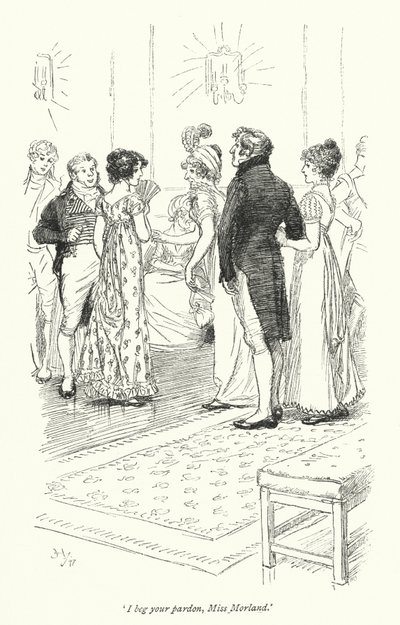 Illustration for Northanger Abbey by Jane Austen by Hugh Thomson