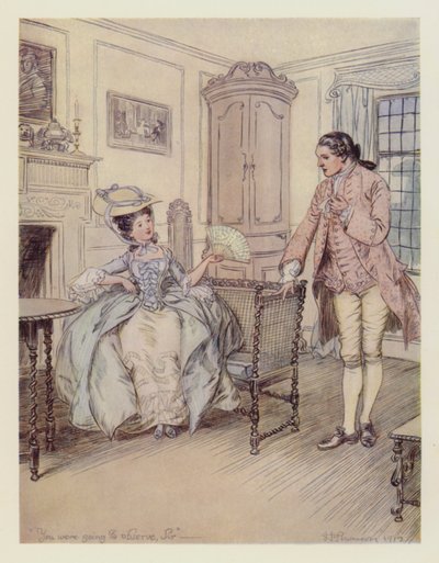Miss Hardcastle and Charles Marlow by Hugh Thomson