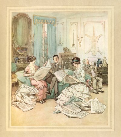 Reading newspapers, from 
