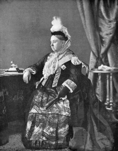 Queen Victoria in the Dress She Wore at Her Golden Jubilee Service, 1887 by Hughes and Mullins