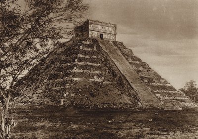 Mexico: Ruins of Chichen Itza, Yucatan, "El Castillo" by Hugo Brehme