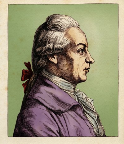 Johann Wilhelm von Archenholz (engraving) by Hugo Bürkner