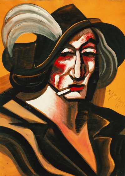 Lady with Hat by Hugo Scheiber