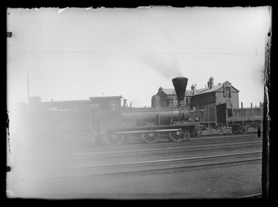 Steam Locomotive at Tampere Railway Yard by Hugo Simberg