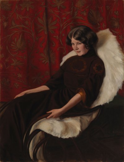 In the Rocking Chair, Anni Bremer by Hugo Simberg