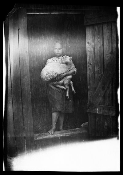 Shepherd Girl, Hilma Ylä-Outinen and Bunka by Hugo Simberg