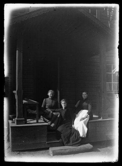 Servants on the Porch of Niemenlauta Villa by Hugo Simberg