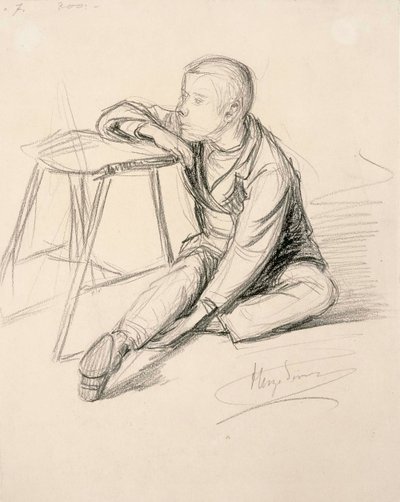 Seated Boy by Hugo Simberg