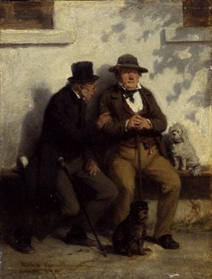 Two Men with Their Dogs by Hugo Wilhelm Kauffman