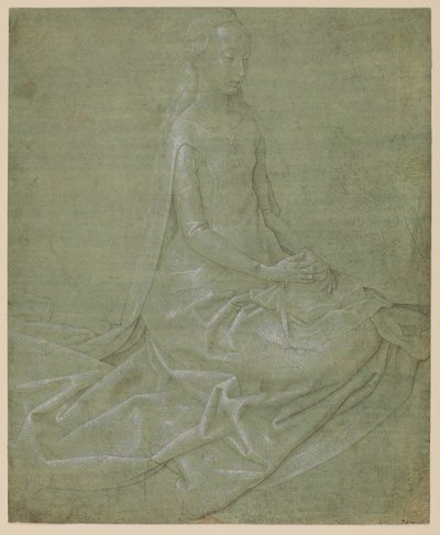 Seated Female Saint by Hugo van der Goes